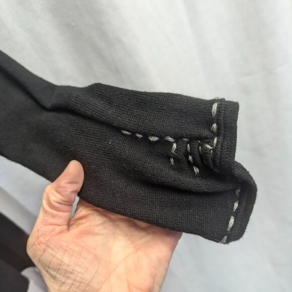 Forla Paris Size Medium Black/Gray Sweater Asymmetrical - Picture 6 of 16